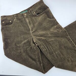 Ralph Lauren Jeans Co Corduroy Brown Pants Size 8 Granola Earthy Holiday Capsule